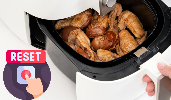 air fryer reset button